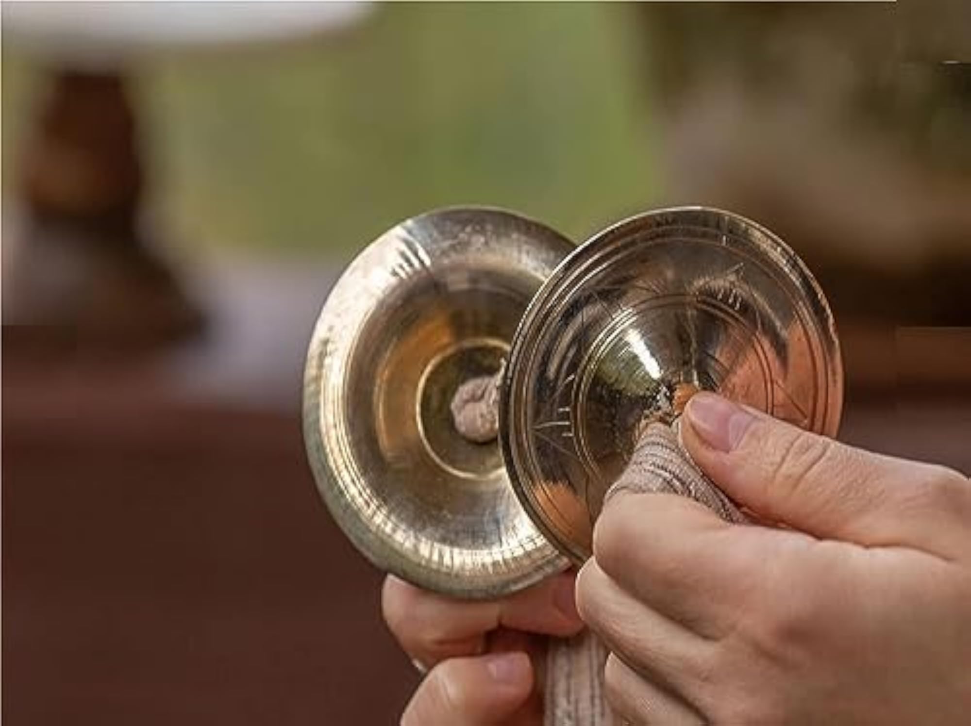 Manjira Brass Hand Cymbals Pair for Pooja